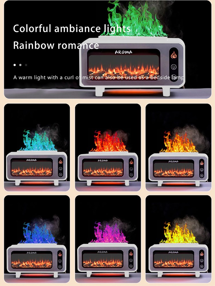 Fragrant humidifier Fireplace flame essential oil diffuser Air humidifier