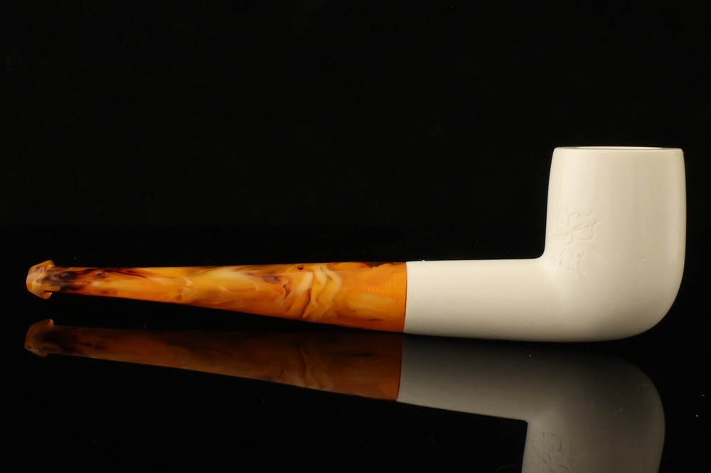 Billiard Block Meerschaum Pipe with custom case 14749