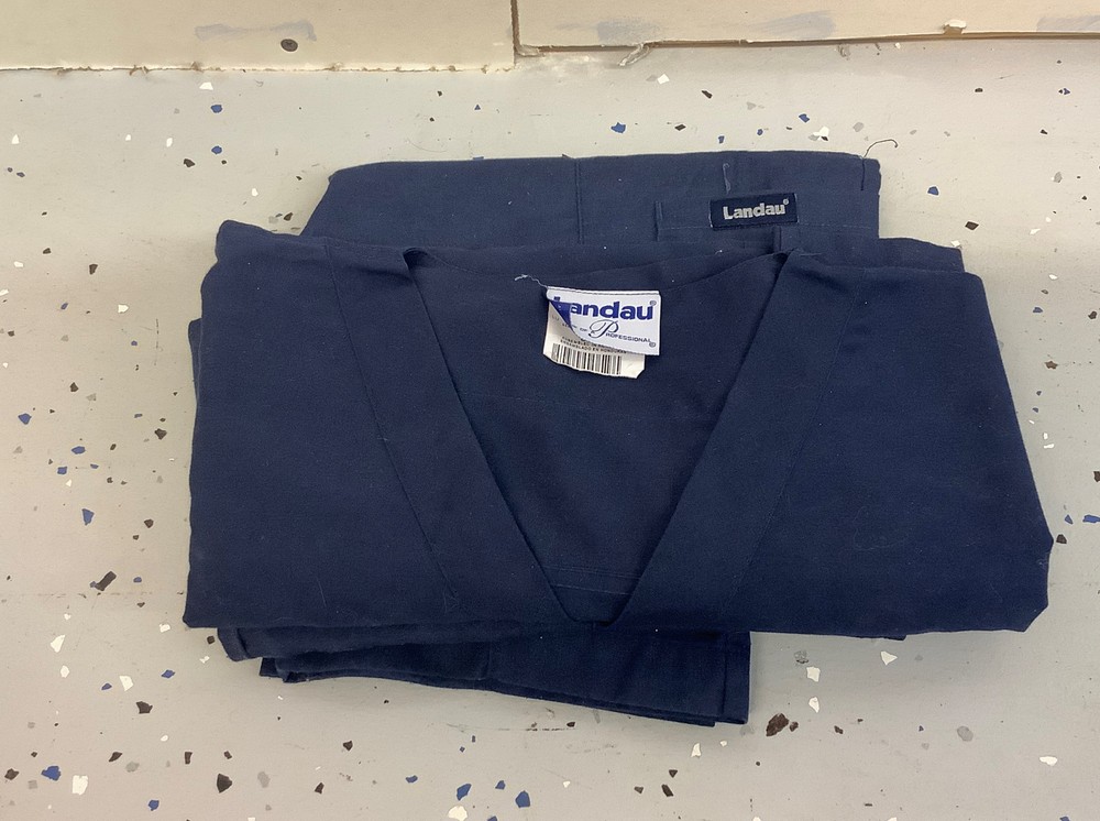 Landau Scrubs - Navy Blue Scrub Set - Small