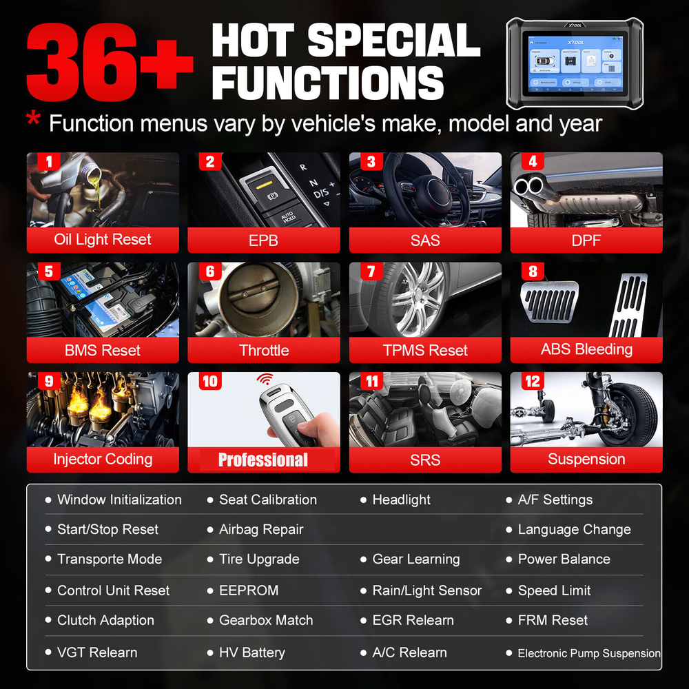 XTOOL D7W WIFI Wireless Auto Diagnostic Scan Tool Full System E.CU Coding DoIP