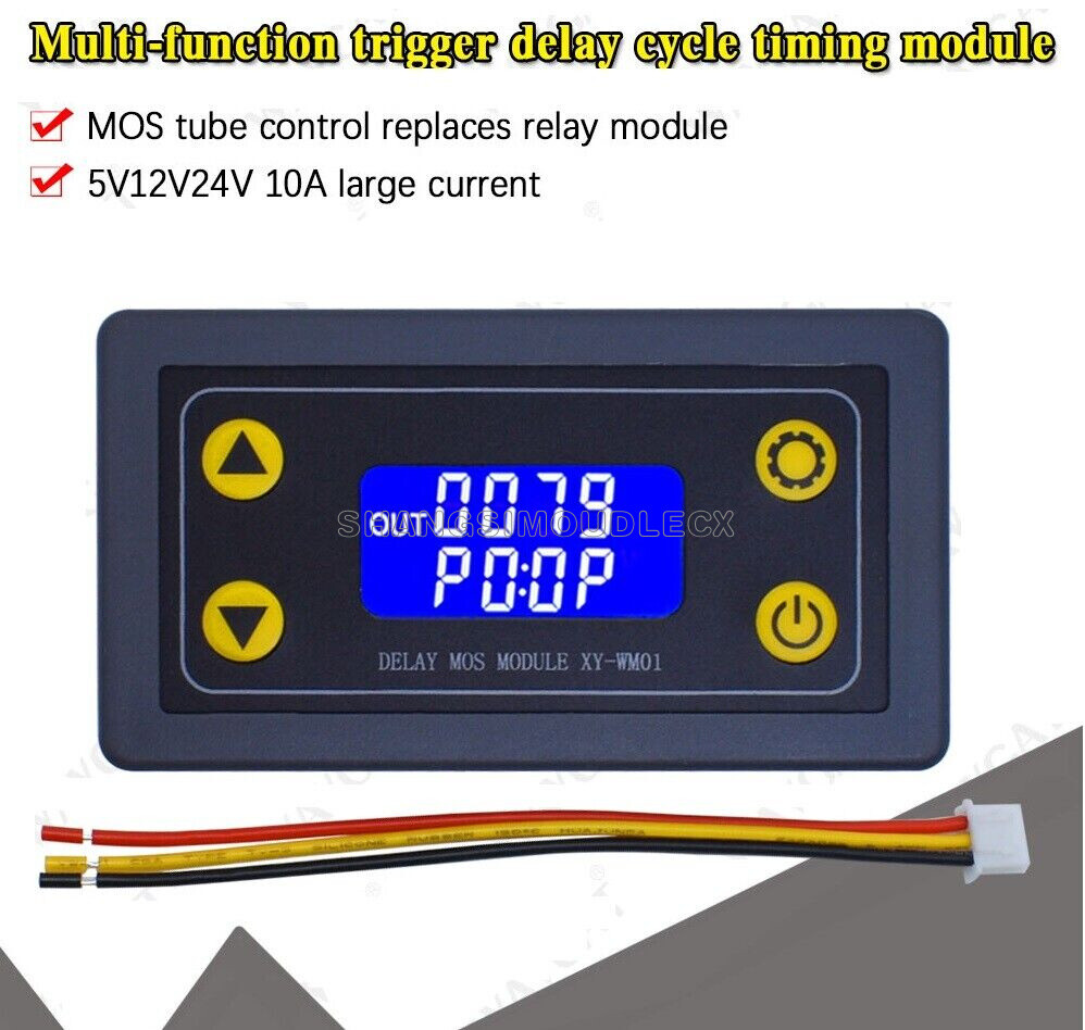 Multi-Function Trigger Delay Cycle Timing MOS Tube Control 5V 12V 24V UART