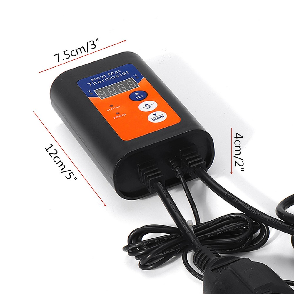 Digital Heat Mat Thermostat Temperature Controller 40–108 ℉ for Seed Germination