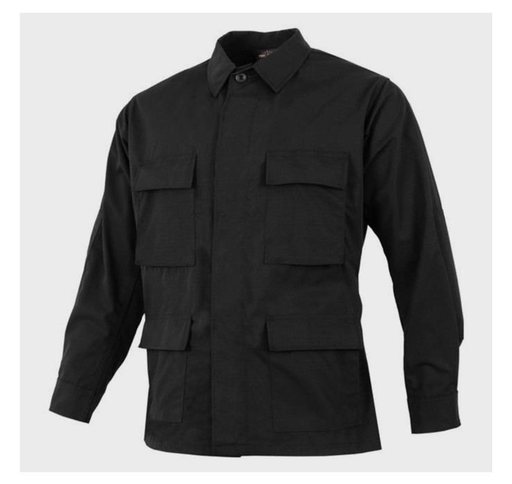TRU-SPEC Tactical Shirt Mens M Response Ripstop Long Sleeve Combat Black