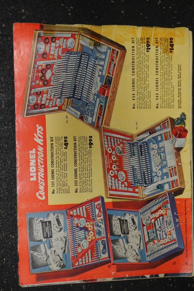Original Lionel Trains Catalog from 1949