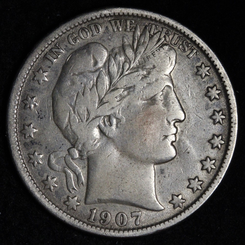 1907-O Barber Silver Half Dollar XF E322 KWHB