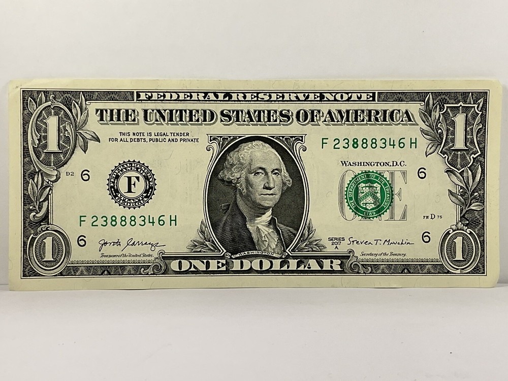 Ink Smudge Error Third Position 2017 One Dollar Bill Lot Of 8 District 6