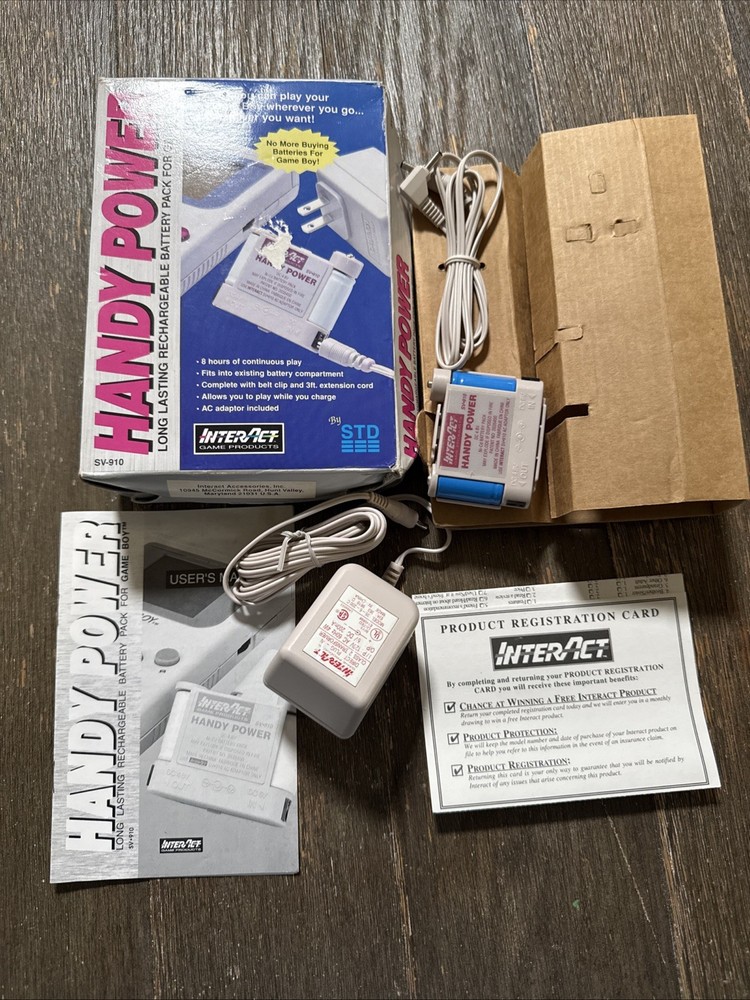 Handy Power Interact Battery Pack Nintendo Gameboy Complete In Box