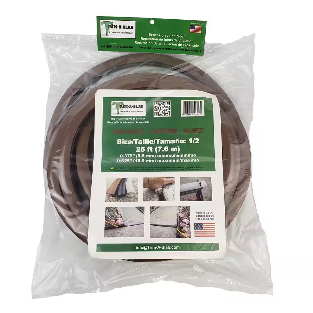 1/2 In. X 25 Ft. Concrete Expansion Joint in Walnut