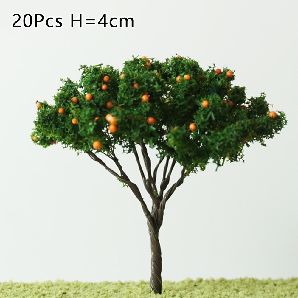 Brand New Model Trees O Scale 4cm Height Railroad Orange Fruit Tree Model