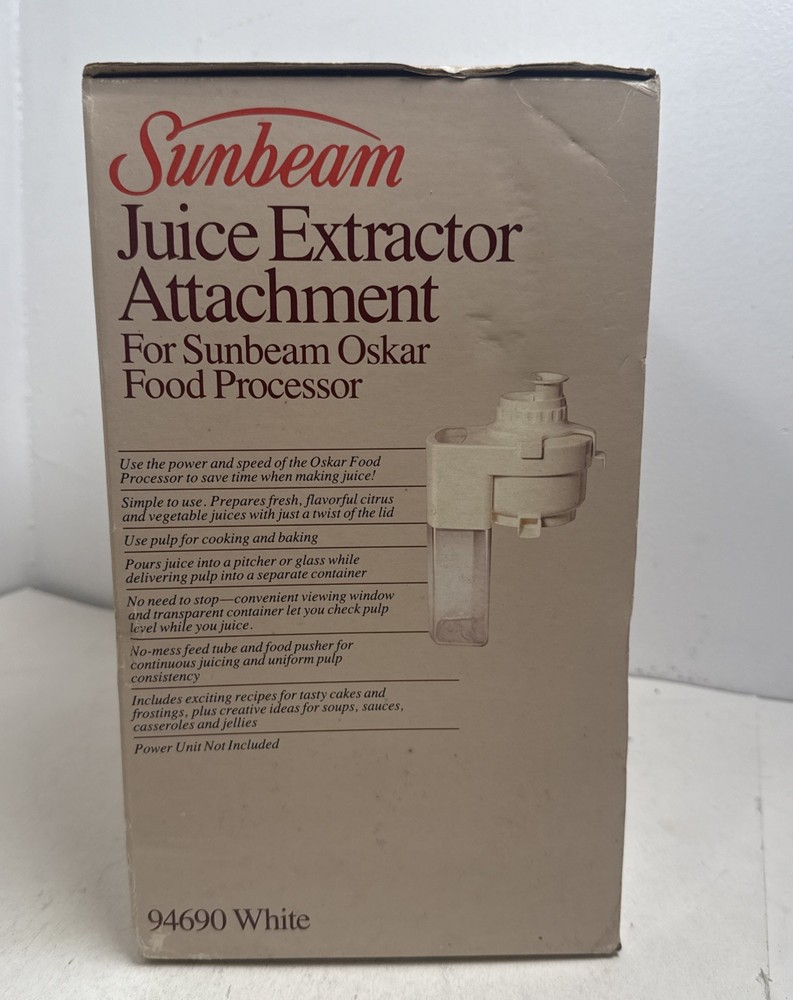 Vintage Sunbeam Juice Extractor Attachment 94690