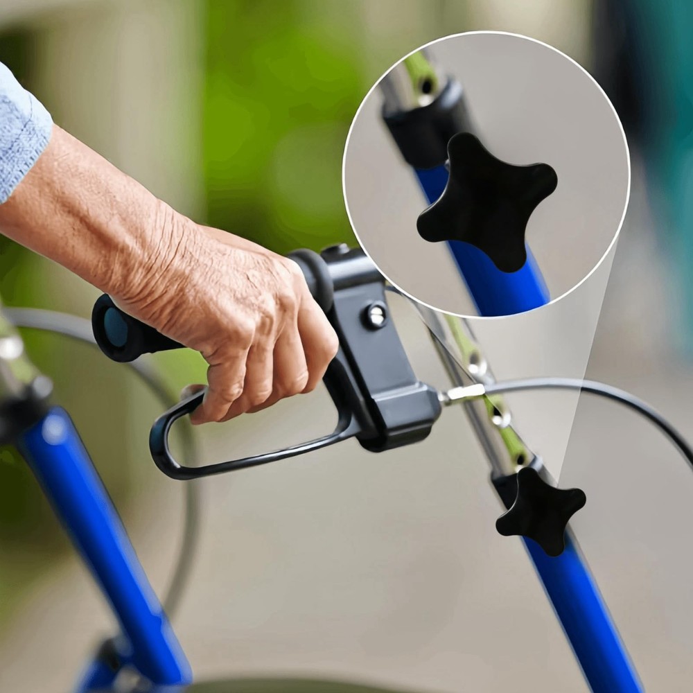 SZHSYJY Universal Black Replacement Knobs for Rollator Walker - 2 Sets