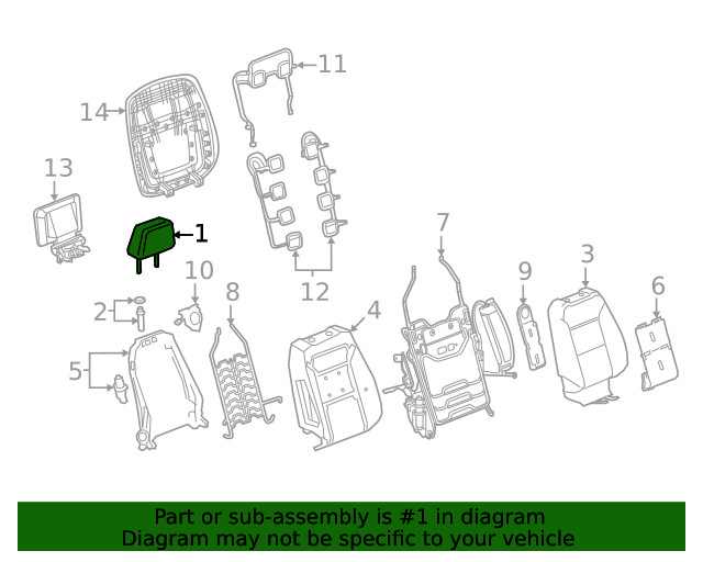 Genuine GM Headrest 85157413