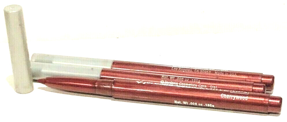 JORDANA QUICK LINER CHERRYWOOD 3 RETRACTABLE  LIPLINERS NO SHARPENER NEED