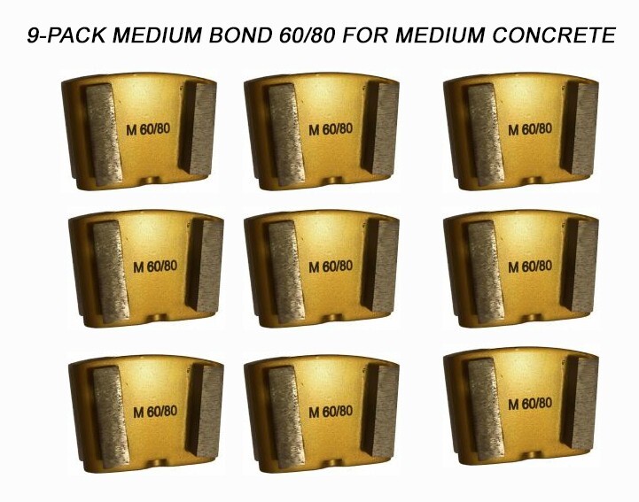 9-Pack! HTC Compatible Diamond Grinding Disc For Medium-Soft Surface,  60/80