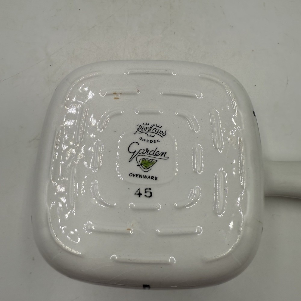 Rorstrand Ovenware Garden Series 1960s MCM Lidded Pot & Rectangular Baking Dish
