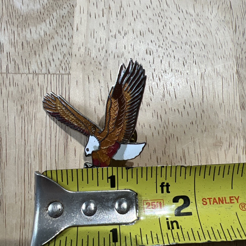 Vintage Eagle Enamel Metal Pinback