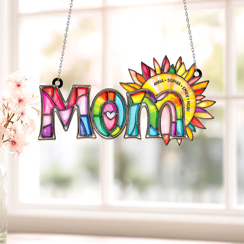 Personalized Custom Mom Suncatcher Acrylic Gift Decor