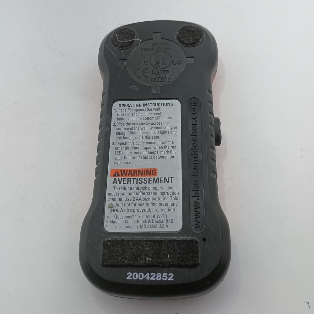 #I) Black And Decker Stud Sensor SF100 Tested Works Great. Pre-owned.