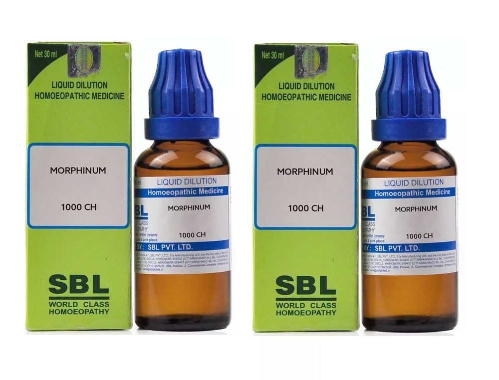 (2 Pack) SBL Homeopathic Morphinum 1000 CH (1M) (30ml Each) Dilution