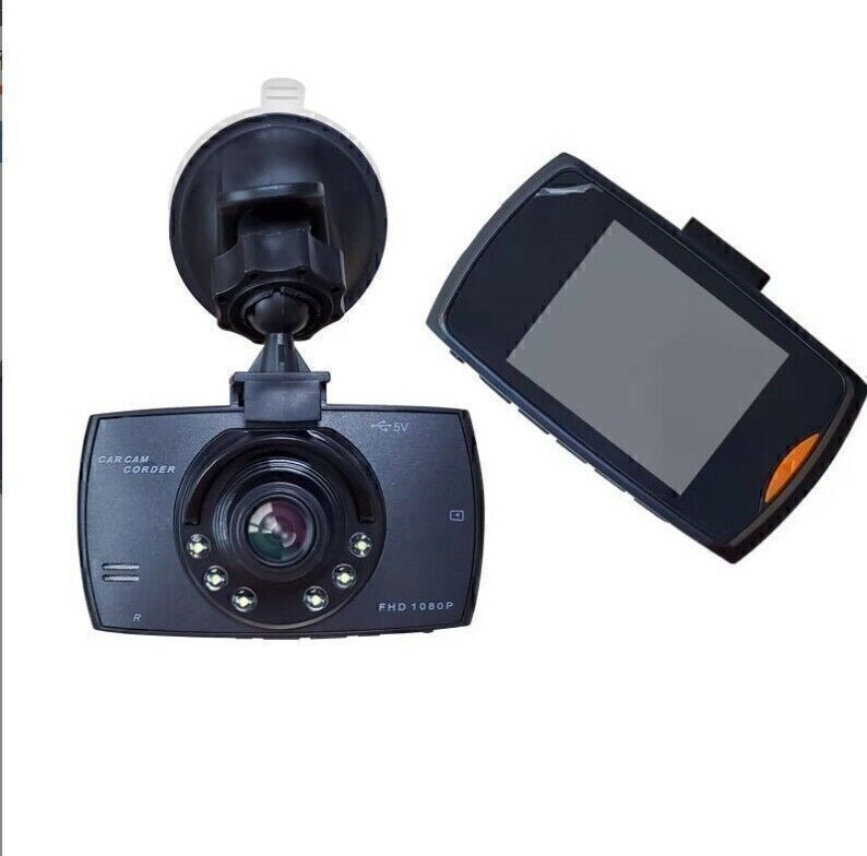 For LCD Screen Car DVR Dash Cam Video Recorder G-Sensor Front Inside Camera