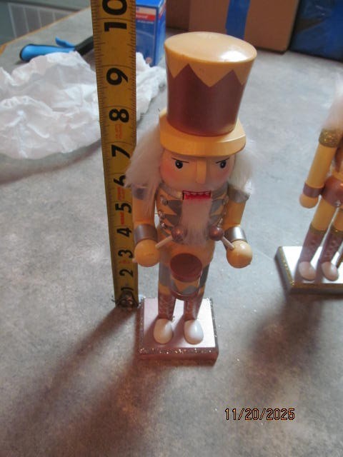 (2) Nutcracker Christmas decorations 9 inch tall