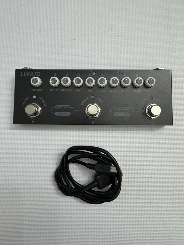 LEKATO Multi Effects Guitar Pedal, with IR Loading 9 AMP Models