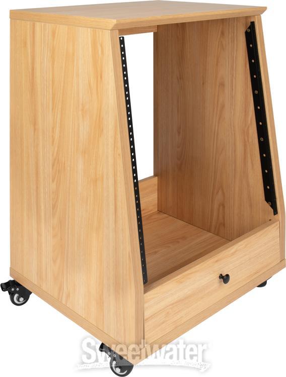 Gator Frameworks Elite Series Angled 12U Studio Rack - Natural Maple Matte