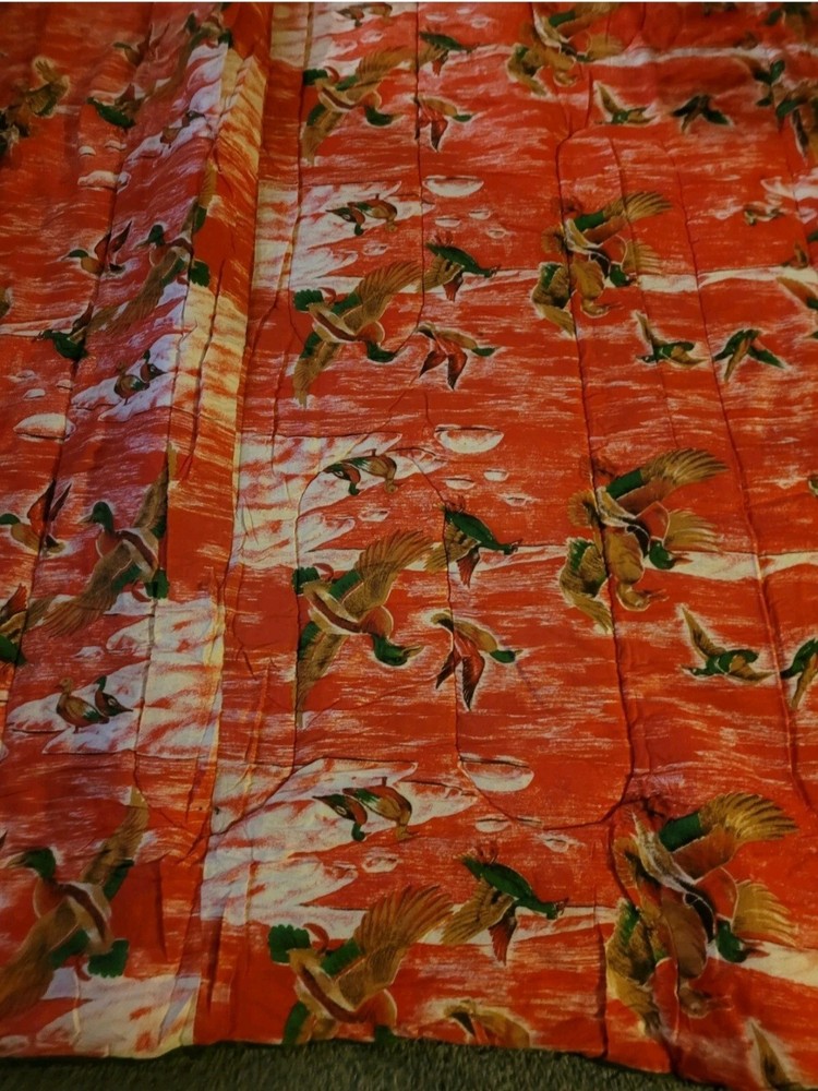 Vintage Green / Red With Ducks Woods Master Sleeping Bag
