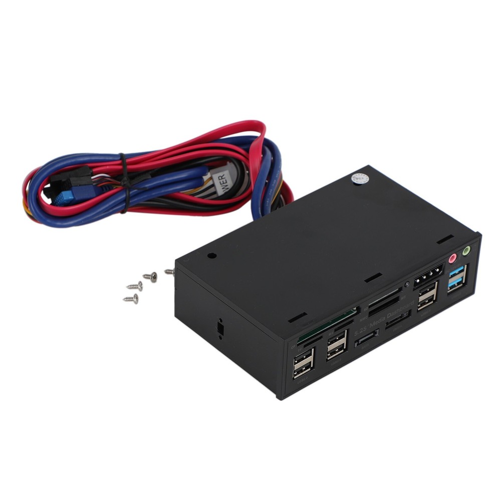 5.25" USB 3.0 SATA eSATA PC Front Panel Media Dashboard Internal Card Reader USA