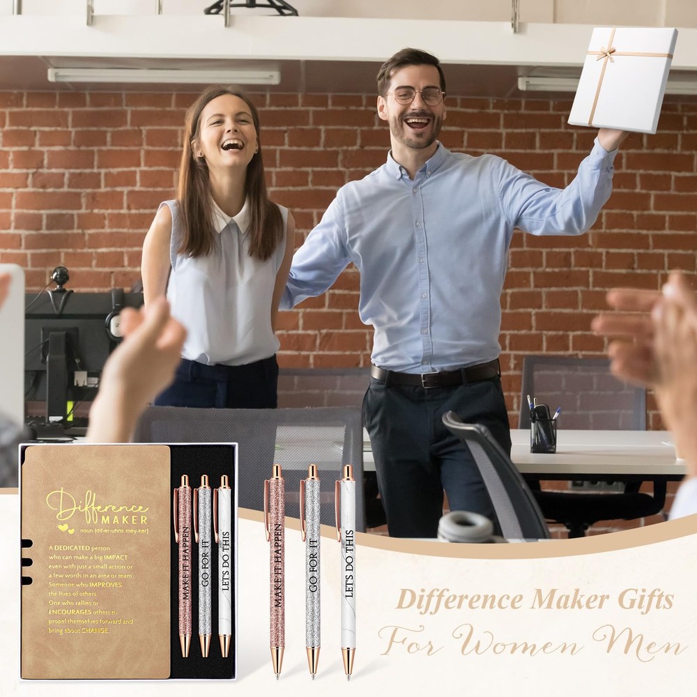 5 Pcs Employee Appreciation Gift Journal with Pen Difference Maker Inspiratio...