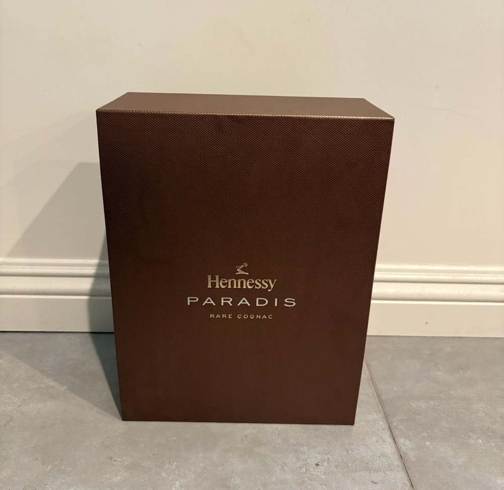 Hennessy Paradis Rare Cognac empty bottle golden packaging display box *READ