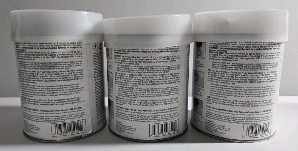 3 Evercoat Body Shop 105012 Fill &Finish Repairs Minor Holes, Guts & Gouges