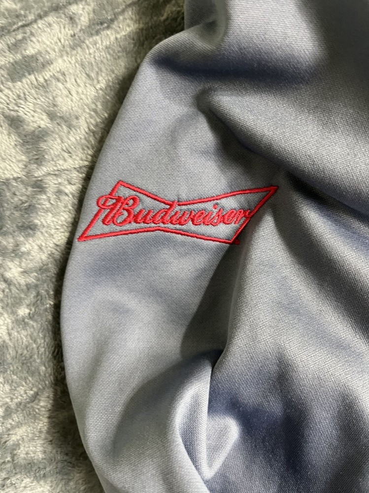 Puma Mens Golf Pullover Jacket Large Quarter-Zip Long Sleeve Budweiser Logo