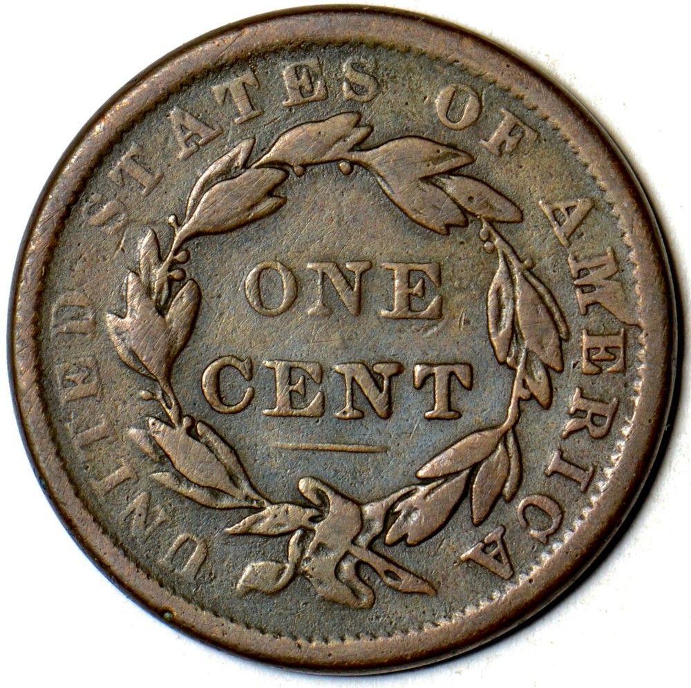 1838 Large Cent, Coronet Head