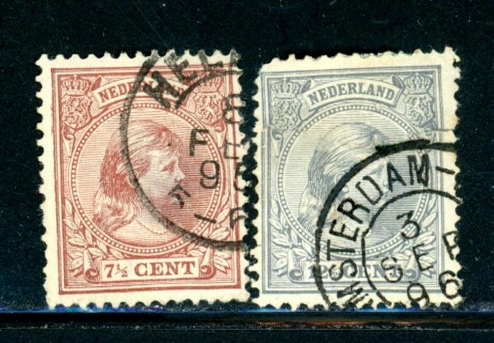 Netherlands Scott # 42a, 44 - Used - CV=$7.85