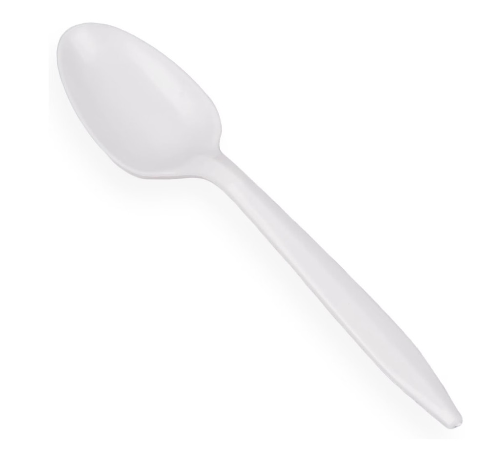 plastic spoon white