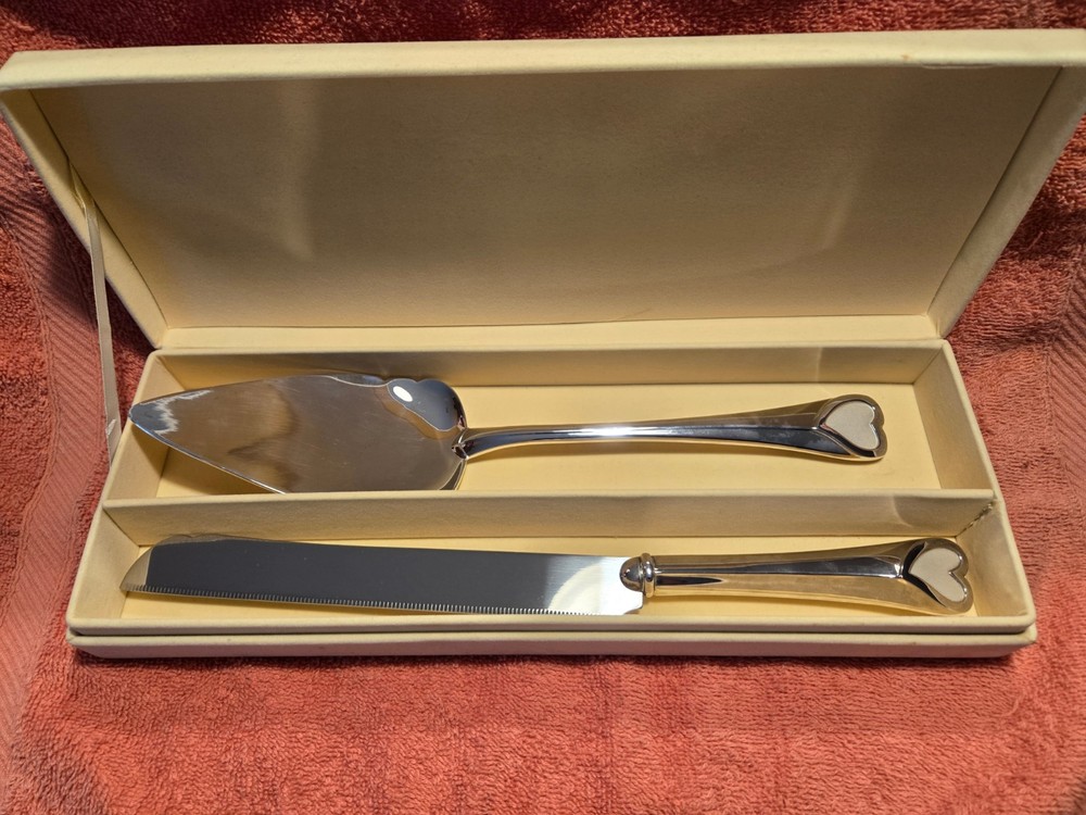 Lenox Cake Knife & Server - Wedding Promises - Silver-Plated Dessert Set