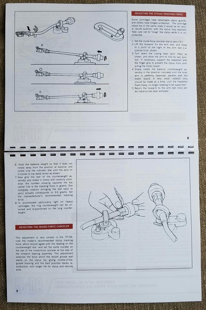 Yamaha YP-D6 Turntable Owners Manual