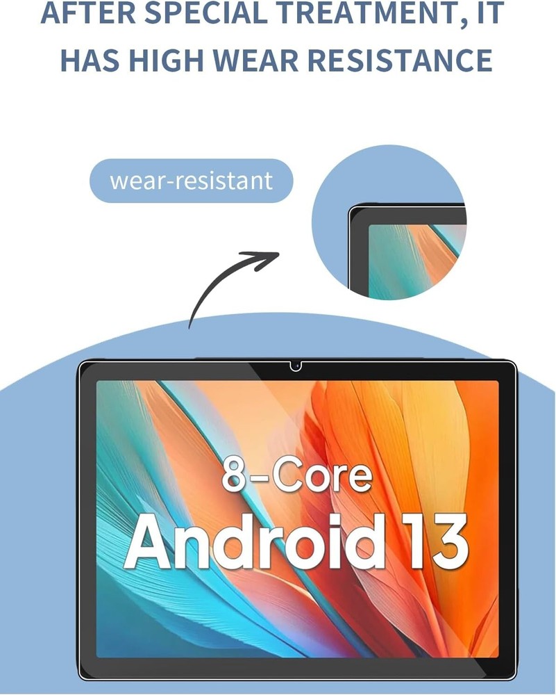 (2Pack) Apolosign EM101A 10.1" Android 13 Tablet Screen Protector Tempered Glass