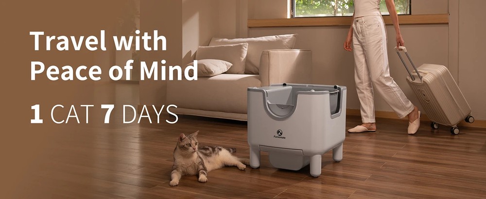Self-Cleaning Litter Box - Open-Top Automatic Cat Litter Box with Odor Control