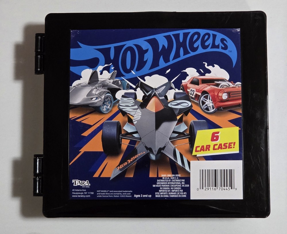 Hot Wheels 6-Car Plastic Storage Case / Carry Case