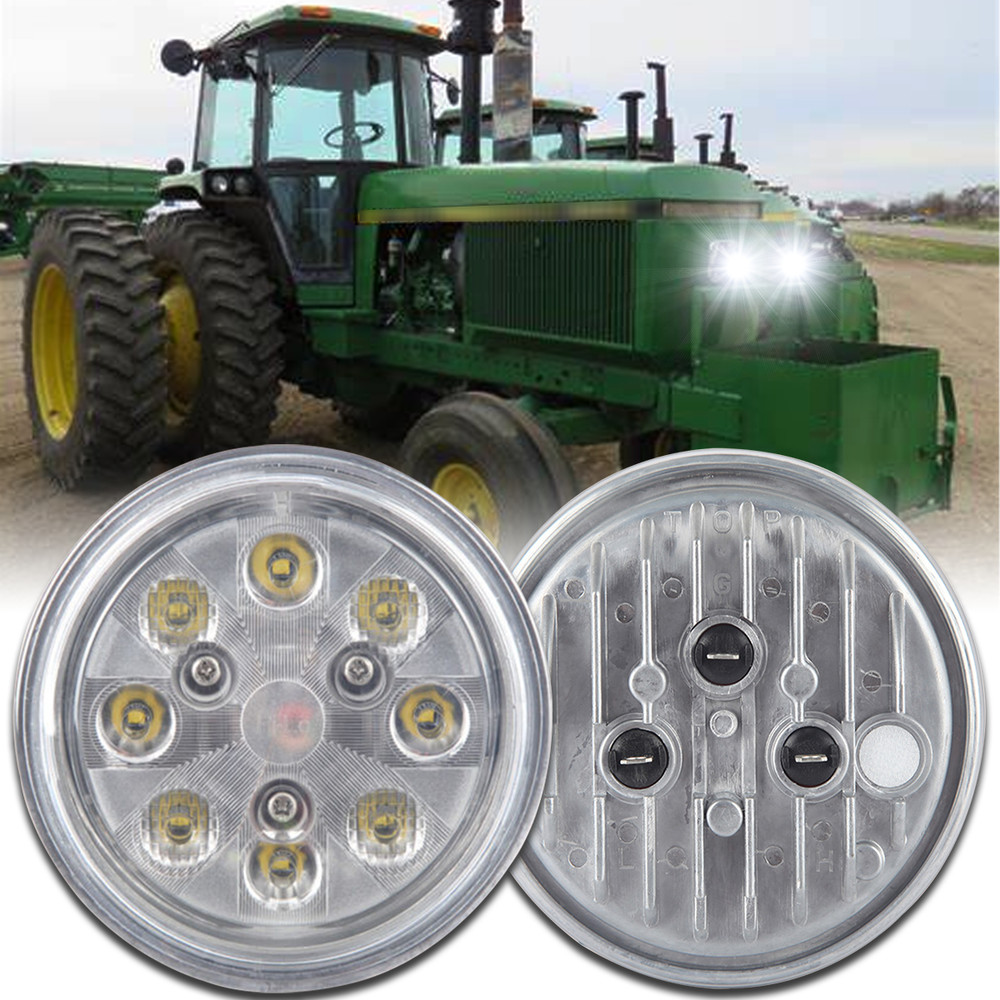 2PC LED Work Lights Coversion Bulb Kit For Deere 4030 4230 4430 4630+
