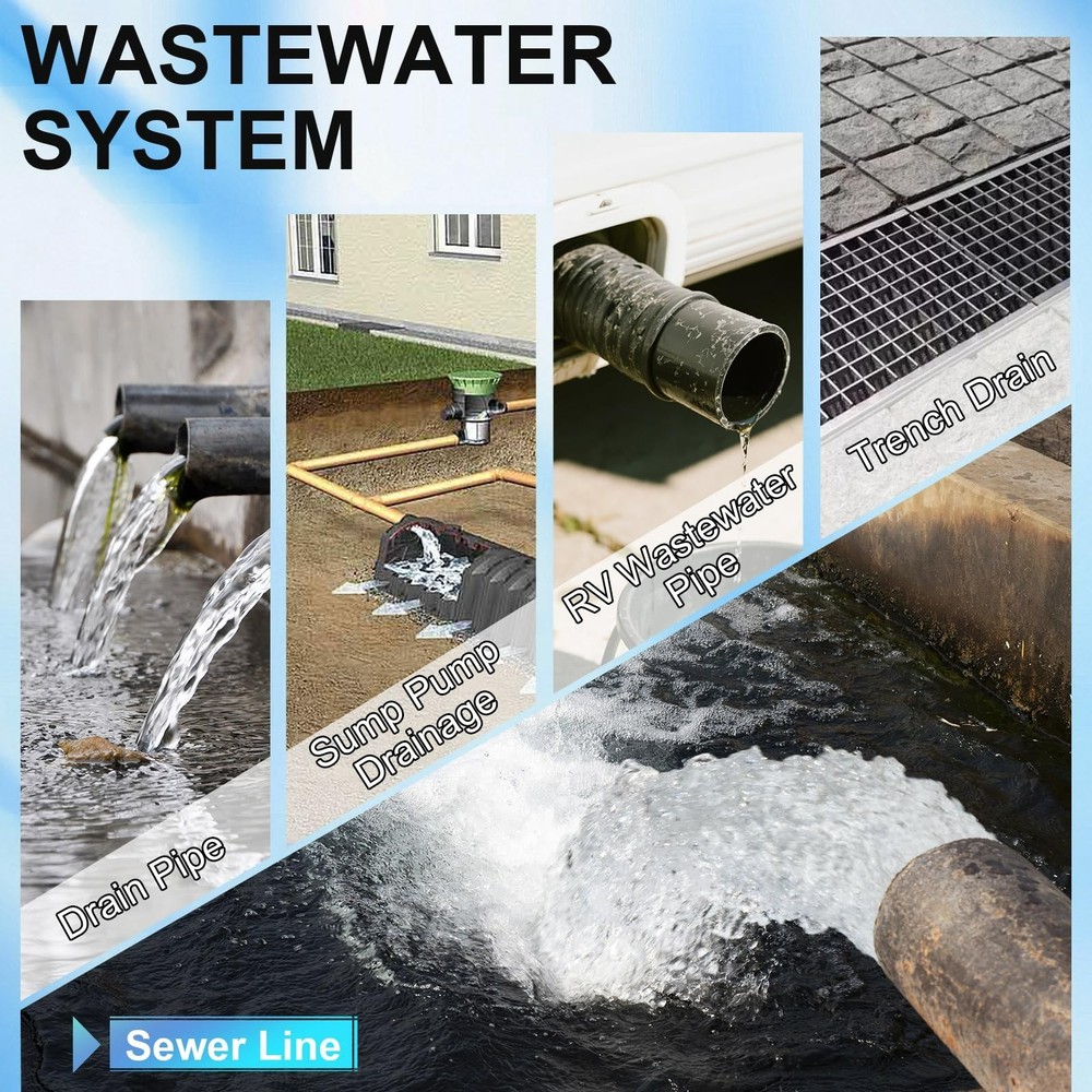 MAXKOSKO Sewage Pipe Heating Cable - Wastewater System Freeze Prevention