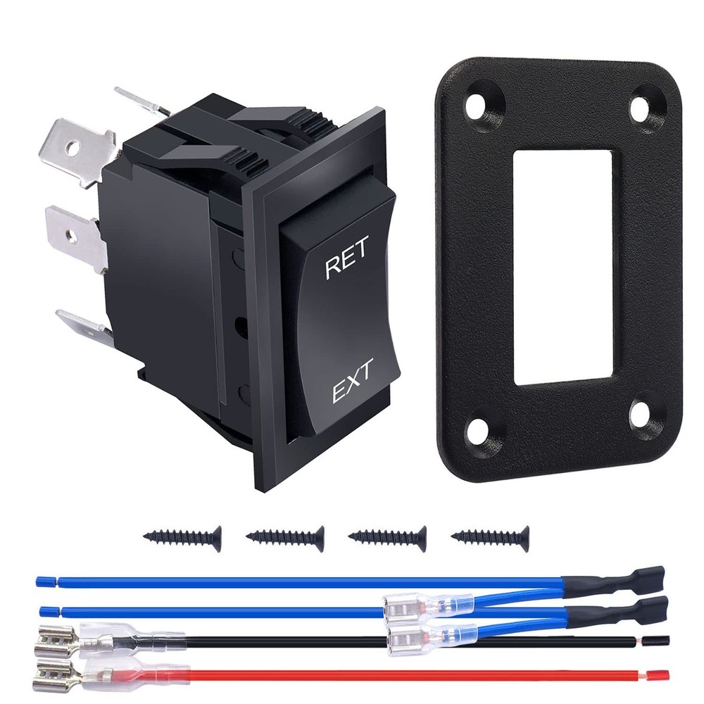 RV Jacks Switch Leveling Reverse Polarity Rocker Switch 20A 12V DC Power Stab...