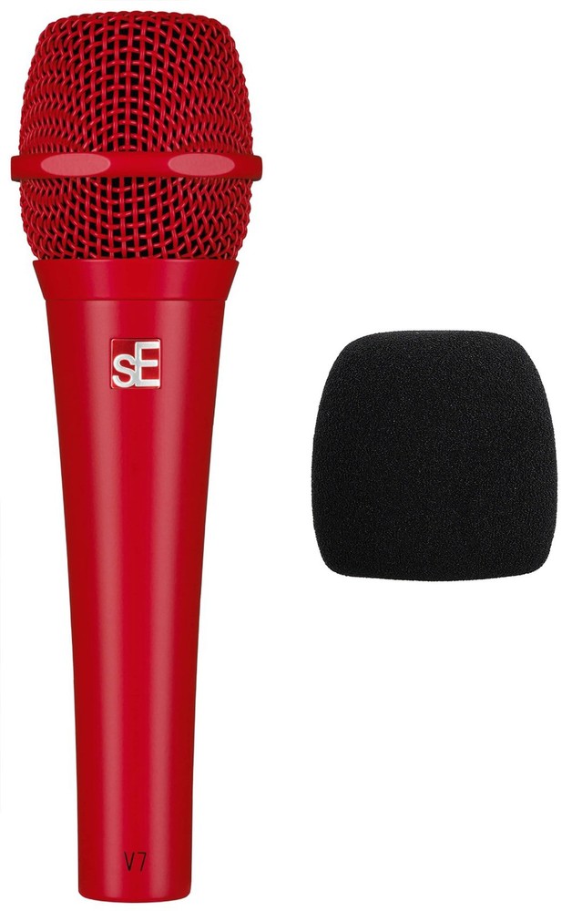 Se Electronics V7 Red Handheld Dynamic Microphone Supercardioid Mic+Windscreen