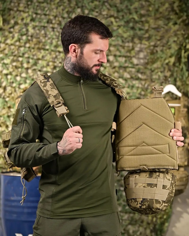 Plate carrier with 4 quick-release points frion pixel💛💙