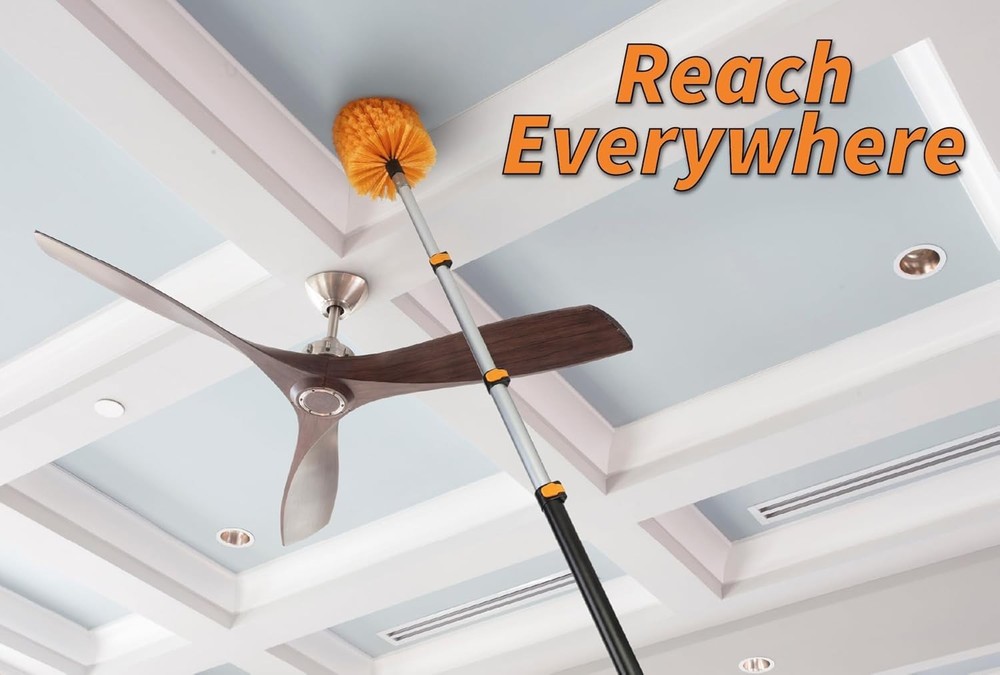 Versatile 20ft Telescopic Cobweb Cleaner - Safe High Dusting Made Easy