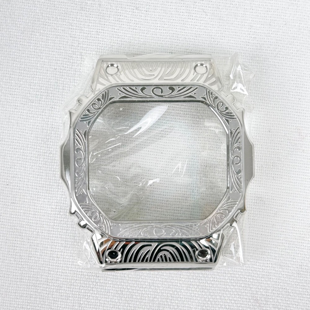 Bezel Mod Kit for Casio G-SHOCK - Silver Tone Venetian Patterned