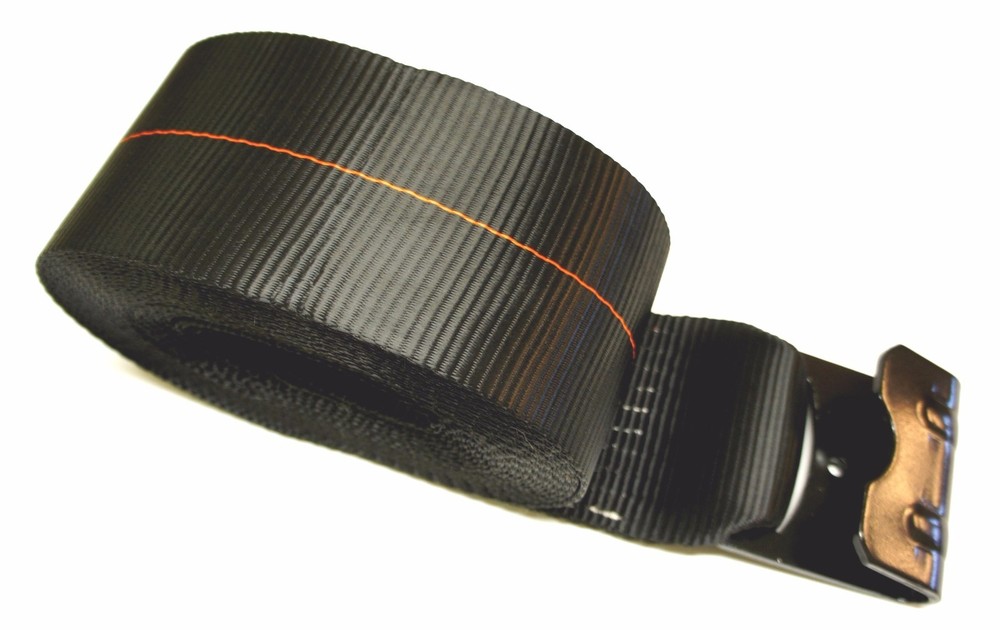 4" x 30 BLACK Tie Down Winch Straps Flat Hook Flatbed Truck Trailer Binder Strap