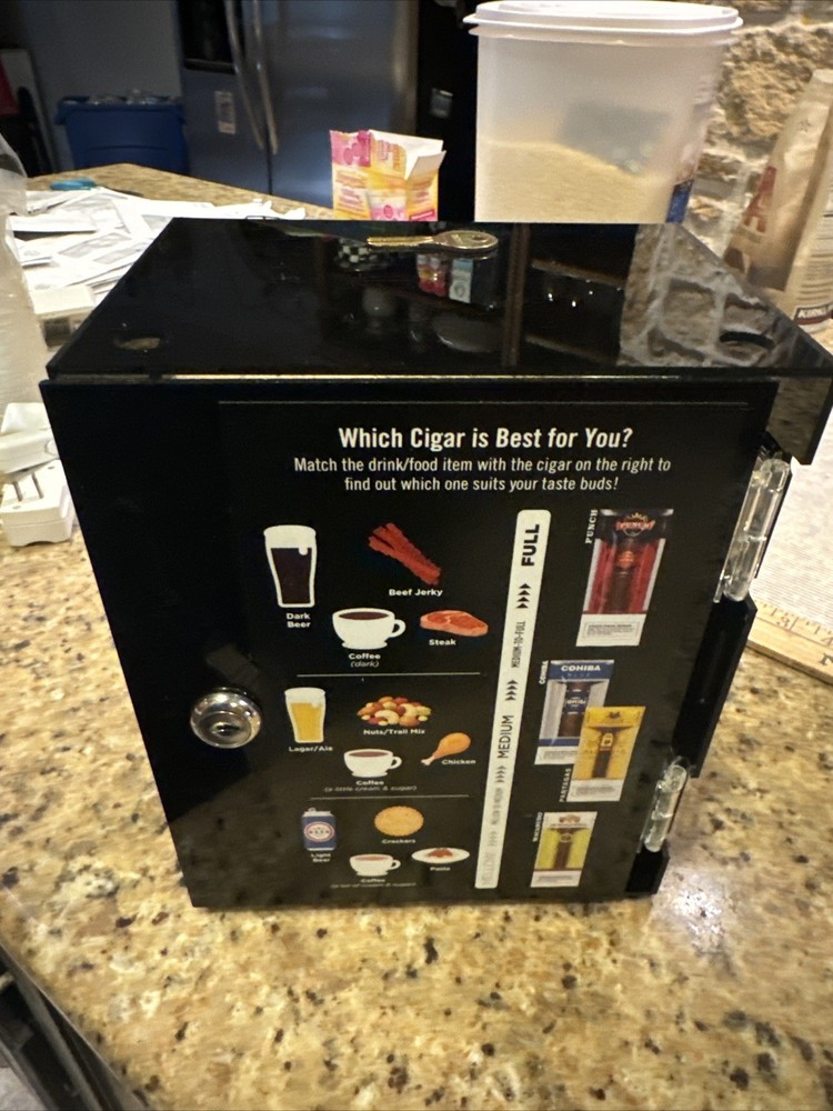 Acrylic Lockbox Countertop Display Case - Cigar Advertisement -